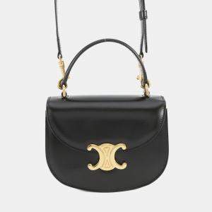مملوكة مسبقًا Celine Mini Buzas Claire 2-Way Bag Black Calf Leather Size Mini