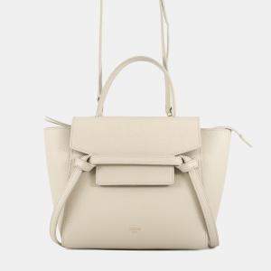 مملوكة مسبقًا Celine Belt Bag Cream Leather Size Nano