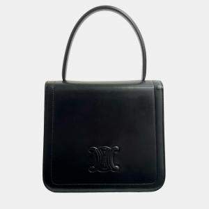 مملوكة مسبقًا Celine Black Calfskin Triomphe Top Handle Bag