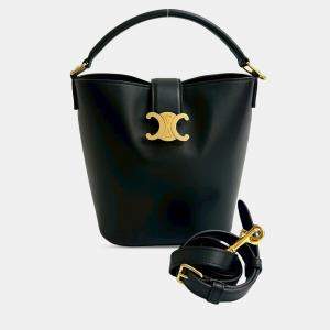 مملوكة مسبقًا Celine Black Small Smooth Calfskin Louise Bucket Bag