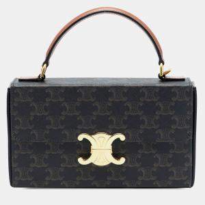 مملوكة مسبقًا حقيبة سيليين تريومف صندوق قماش مغلف بني بمقبض علوي