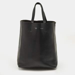 مملوكة مسبقًا Celine Vertical Cabas Small Black Leather Tote
