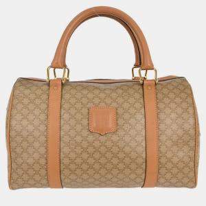 Pre Owned Celine Beige Macadam Duffle Handbag