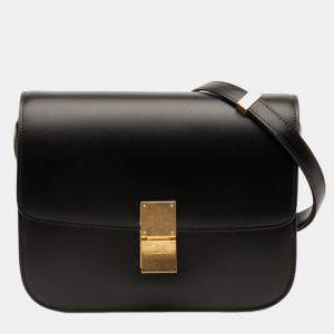 Pre Owned Celine Black Medium Calfskin Classic Box