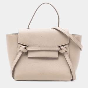 مملوكة مسبقًا Celine Brown Nano Grained Calfskin Belt Bag