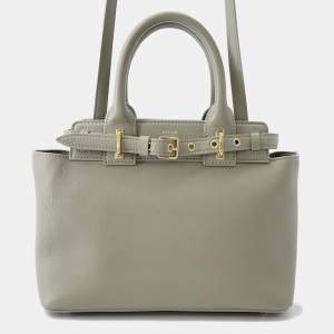 Pre Owned Celine Teen Conti Bag Green Clay Leather