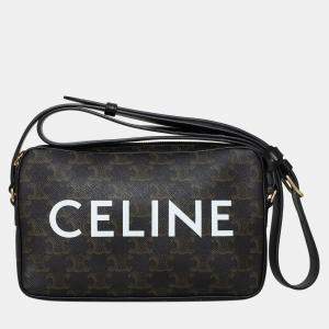 Pre Owned Celine Logo Triomphe Crossbody Bag