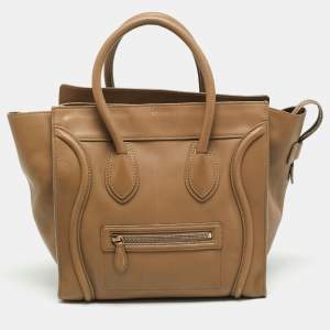 مملوكة مسبقًا Celine Luggage Mini Beige Leather Tote