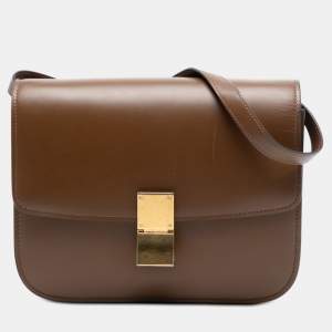 مملوكة مسبقًا Celine Brown Medium Calfskin Classic Box