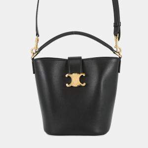 مملوكة مسبقًا Celine Bucket Louise Black Calf Leather Size Small