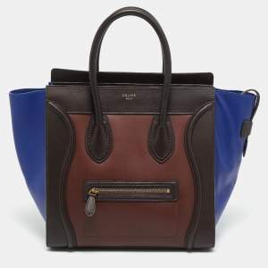 مملوكة مسبقًا حقيبة يد سيلين لاغيدج جلد ثلاثية اللون صغيرة الحجم