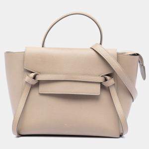 مملوكة مسبقًا Celine Brown Micro Grained Calfskin Belt Bag