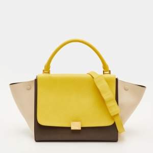 مملوكة مسبقًا Celine Trapeze Medium Multicolor Leather Top Handle Bag