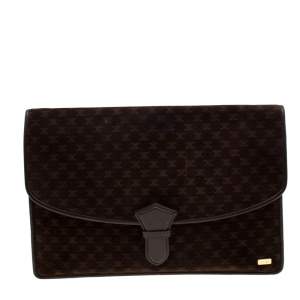 Pre Owned Celine Brown Suede and Leather Clutch