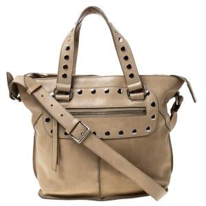 Pre Owned Celine Beige Leather Studded Tote