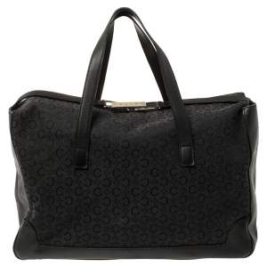 Pre Owned Celine Black Monogram Canvas and Leather Tote 