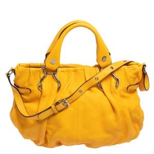 Pre Owned Celine Mustard Leather Tote