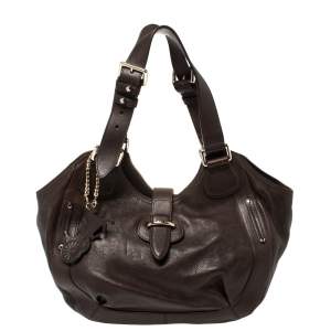 Pre Owned Celine Brown Leather Satchel