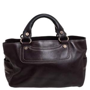 Pre Owned Celine Dark Brown Leather Boogie Tote