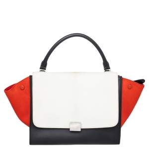 مملوكة مسبقًا Celine Multicolor Calf Hair and Leather Medium Trapeze Top Handle Bag