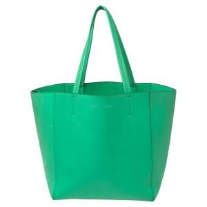 Celine Green Grained Leather Small Horizontal Phantom Cabas Tote