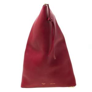 Pre Owned Celine Wine Red Leather Berlingot Clutch
