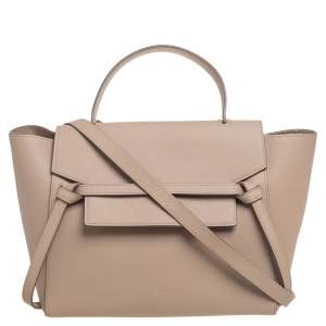 Pre Owned Celine Beige Leather Belt Bag