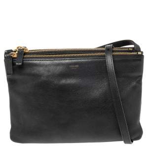 مملوكة مسبقًا Celine Black Leather Trio Crossbody Bag