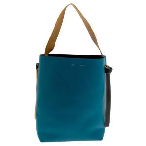 Pre Owned Celine Tricolor Leather Small Twisted Tote