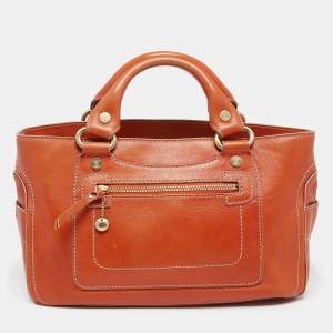 Pre Owned Celine Orange Leather Boogie Tote