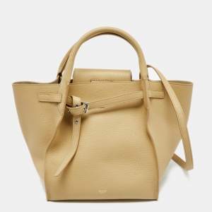 Pre Owned Celine Cream Leather Big Bag Bucket Bag