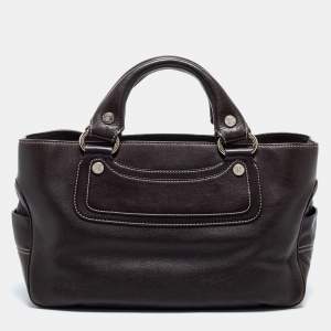 Pre Owned Celine Brown Leather Boogie Satchel