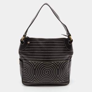 Pre Owned Celine Brown Leather Bucket Bag