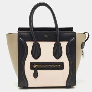 Celine Tri Color Leather Micro Luggage Tote
