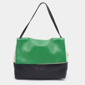 Pre Owned Celine Tri Color Leather All Soft Shoulder Bag 