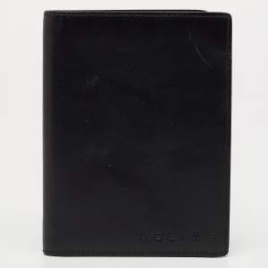 Celine Black Leather Compact Wallet