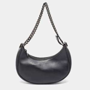 Pre Owned Celine Black Leather Ava Chain Shoulder Bag