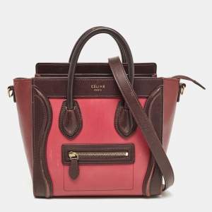 Celine Tri Color Leather Nano Luggage Tote