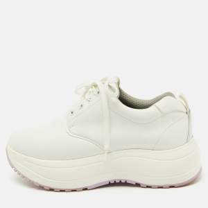 Celine White Leather Low Top Chunky Sneakers Size 38