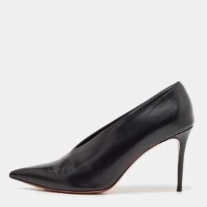 Celine Black Leather V Neck Pumps Size 41