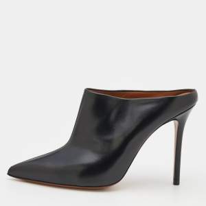 Celine Black Leather Mule Sandals Size 36.5