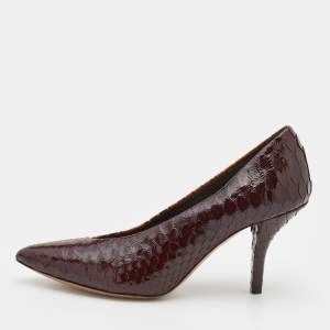 Celine Multicolor Water Snake and Python Pointed Toe Pumps Size 38