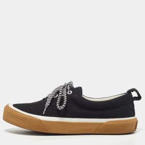 Celine Black Canvas 180° Low Top Sneakers Size 40