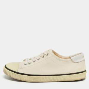 Celine Cream Canvas Blank Sneakers Size 38
