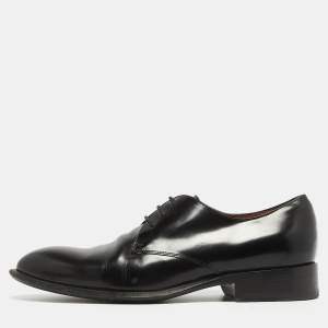 Pre Owned Celine Black Leather Lace Up Derby Size 38