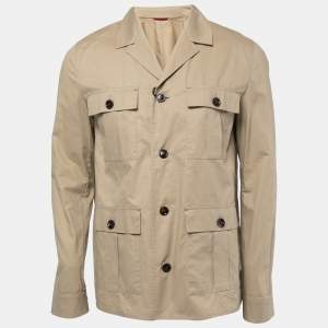 CH Carolina Herrera Beige Cotton Button Front Jacket M