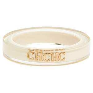 CH Carolina Herrera White Resin Bangle Bracelet