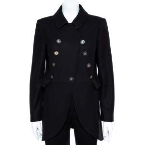 Pre Owned CH Carolina Herrera Black Wool Coat M