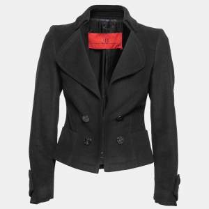 Pre Owned CH Carolina Herrera Black Wool Jacket S