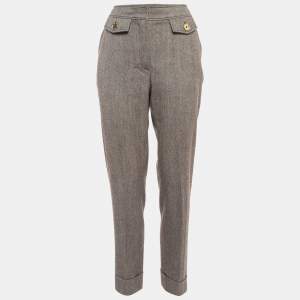 CH Carolina Herrera Brown Wool Blend Trousers M